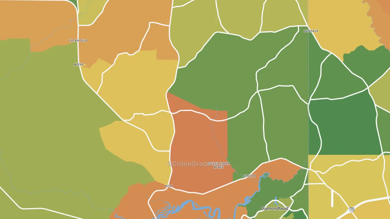 Kiln, MS Map of Robbery Rates