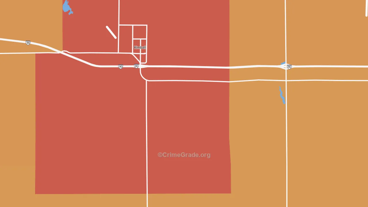 Kimball, SD Map of Robbery Rates