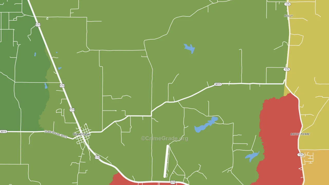 Kingston, LA Map of Robbery Rates
