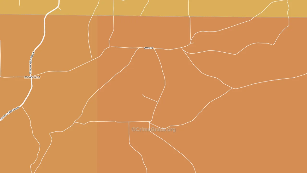 Kinney, PA Map of Robbery Rates