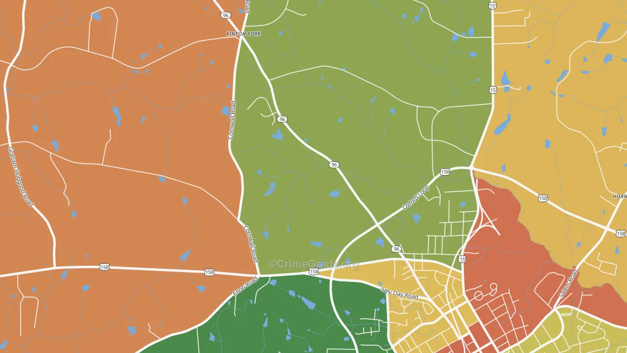 Kinton Fork, NC Map of Robbery Rates
