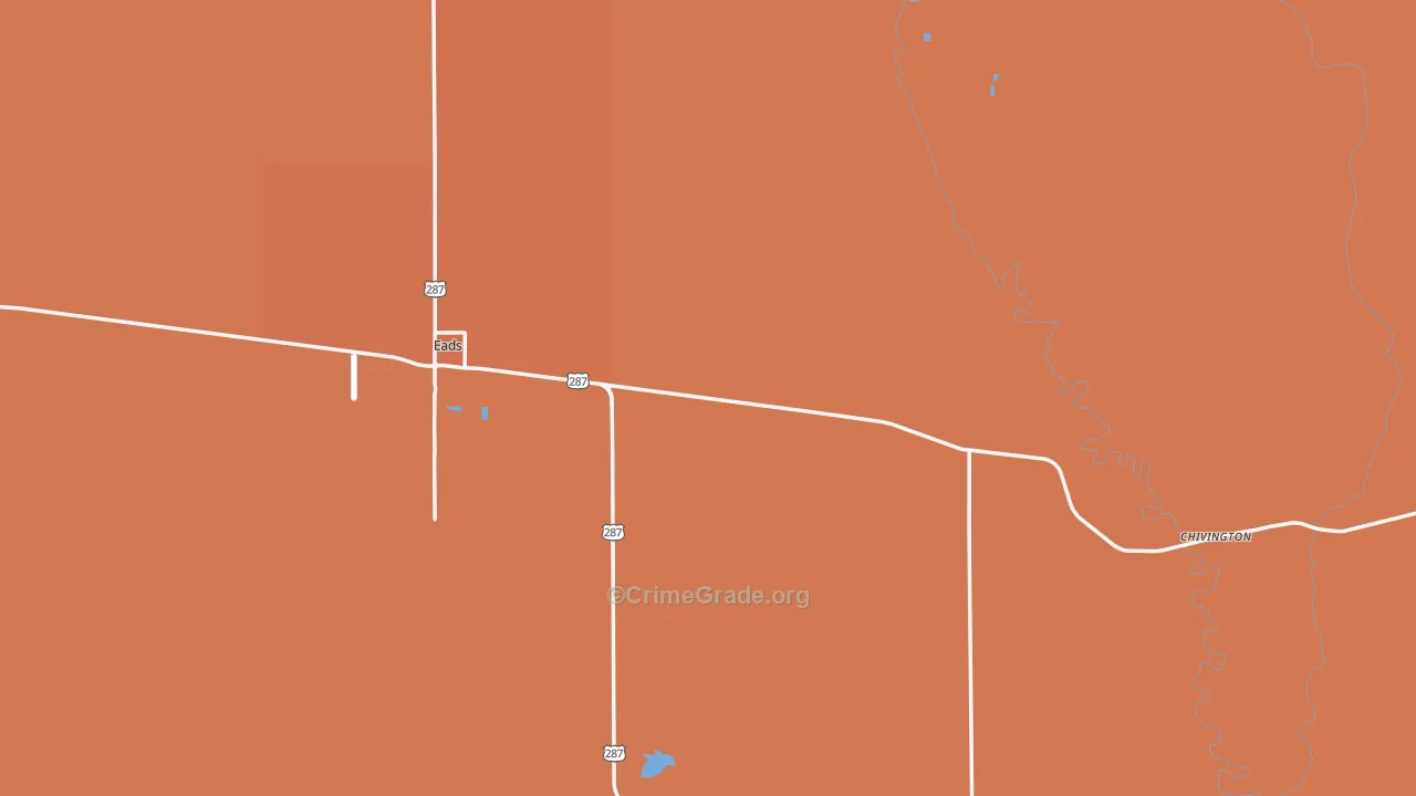 Kiowa County, CO Map of Robbery Rates