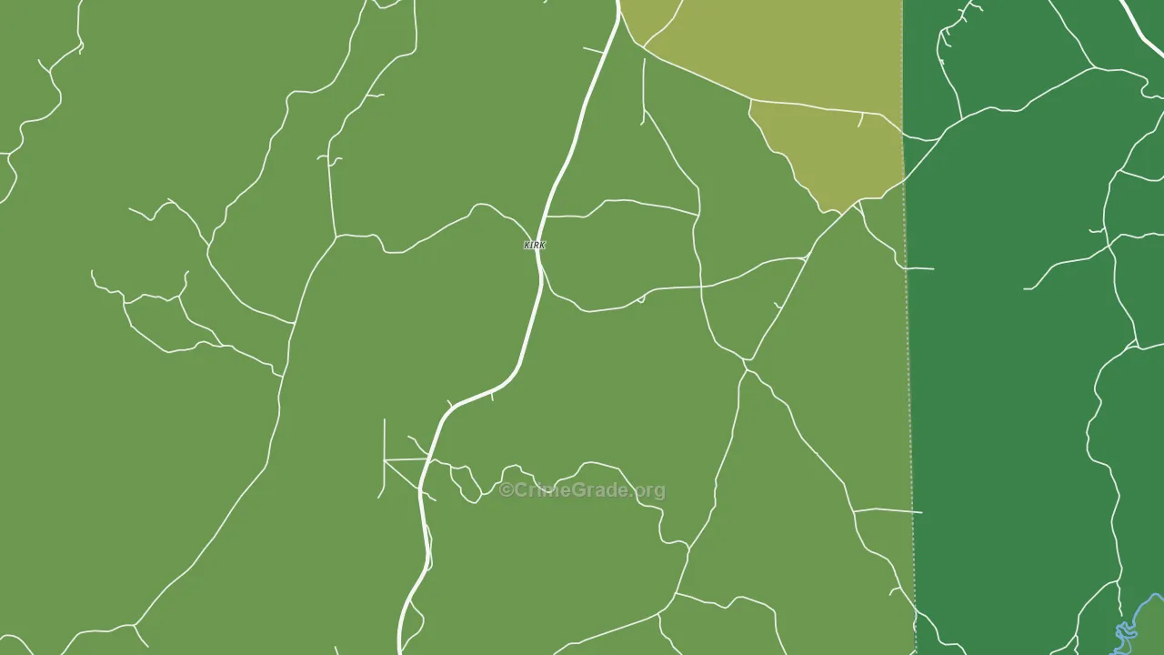 Kirk, AL Map of Robbery Rates