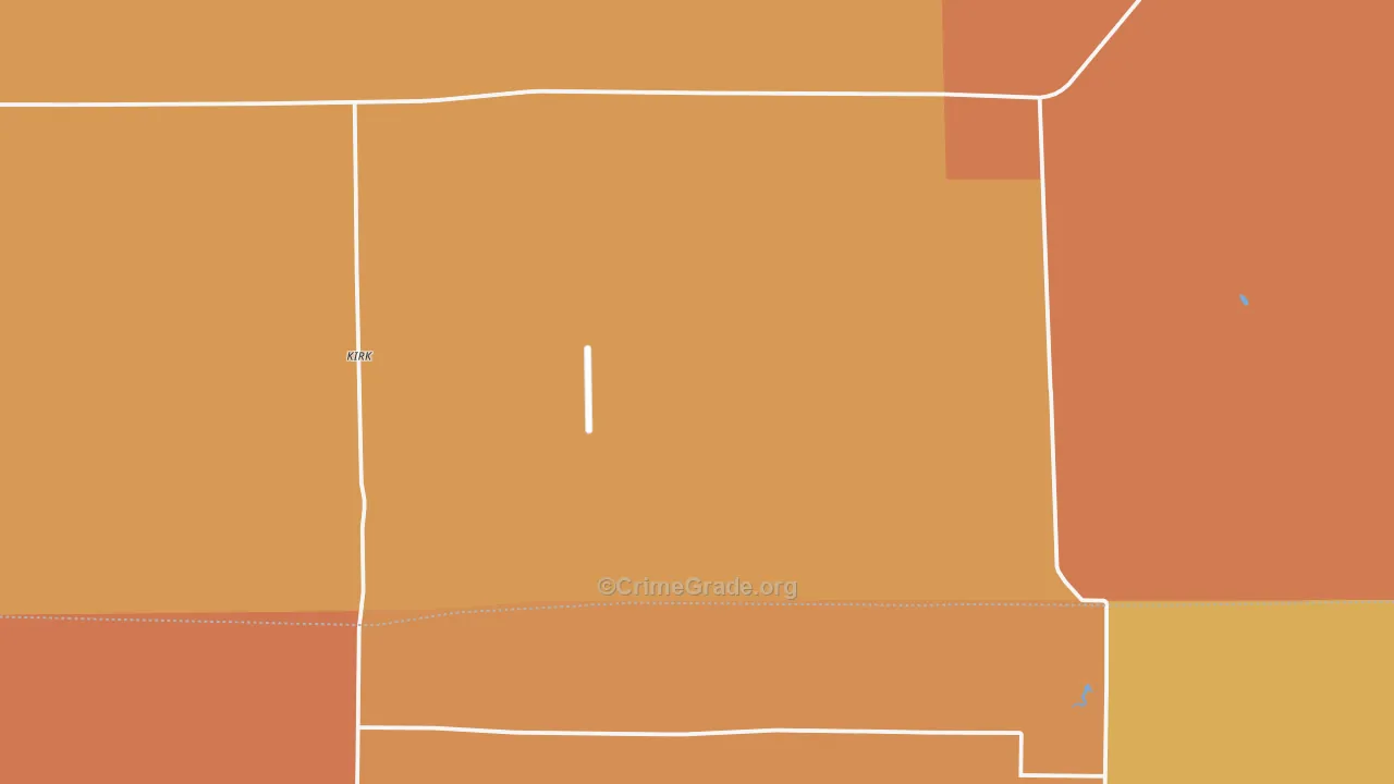 Kirk, CO Map of Robbery Rates