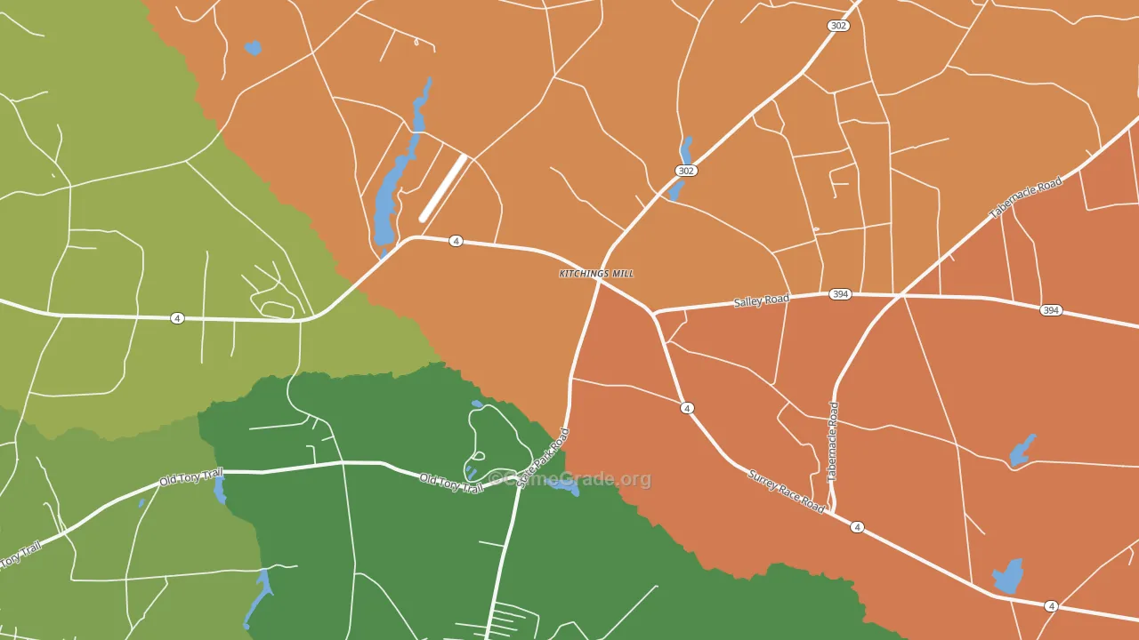Kitchings Mill, SC Map of Robbery Rates