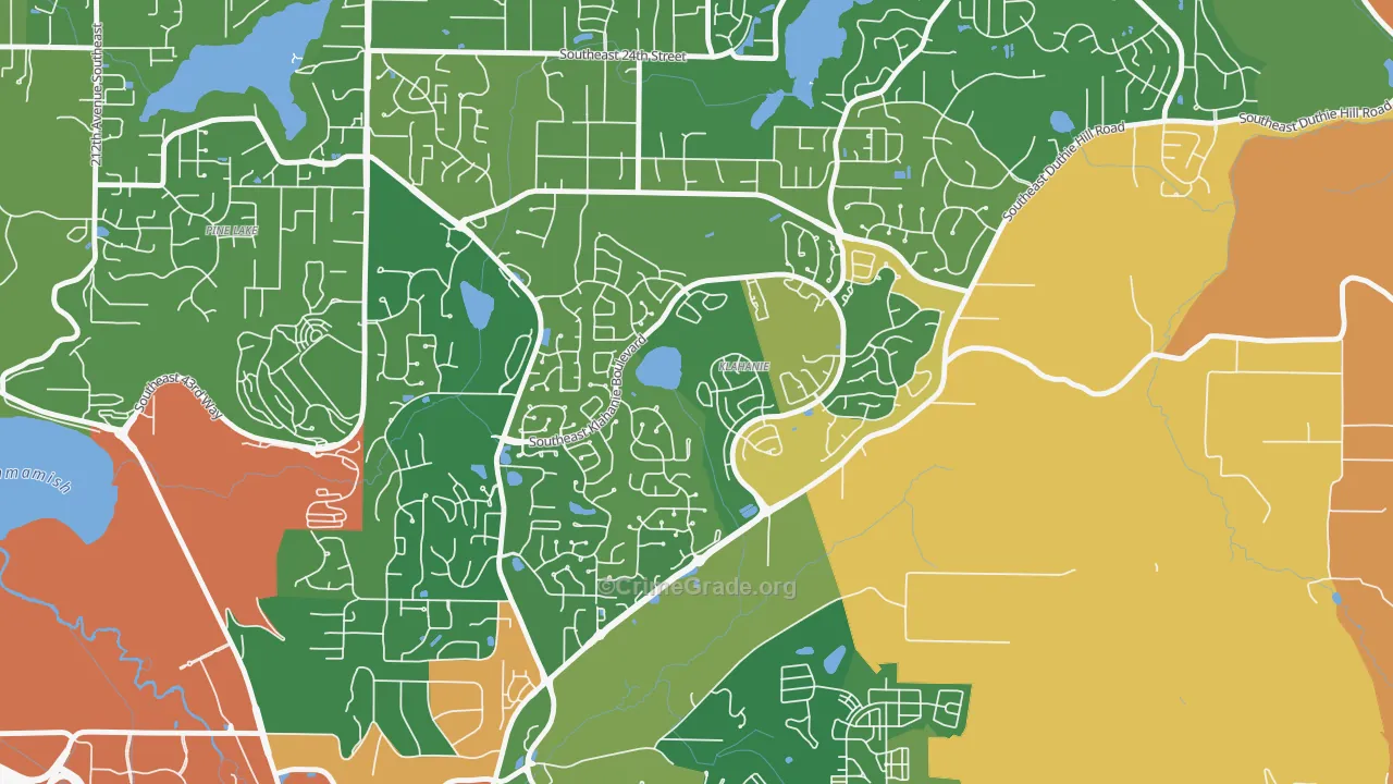 Klahanie, WA Map of Robbery Rates