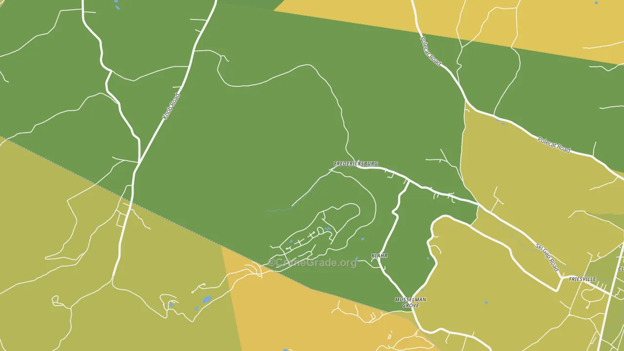 Klahr, PA Map of Robbery Rates