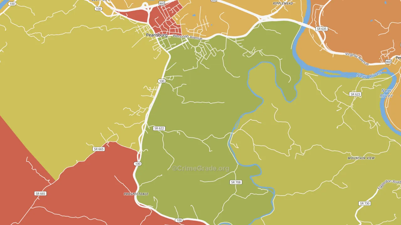Klotz, VA Map of Robbery Rates