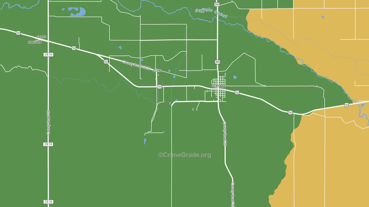 Koen, CO Map of Robbery Rates