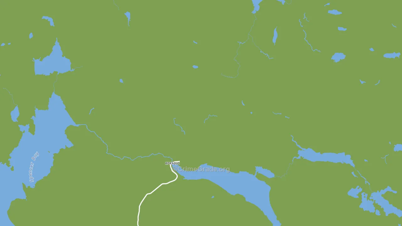 Kokadjo, ME Map of Robbery Rates