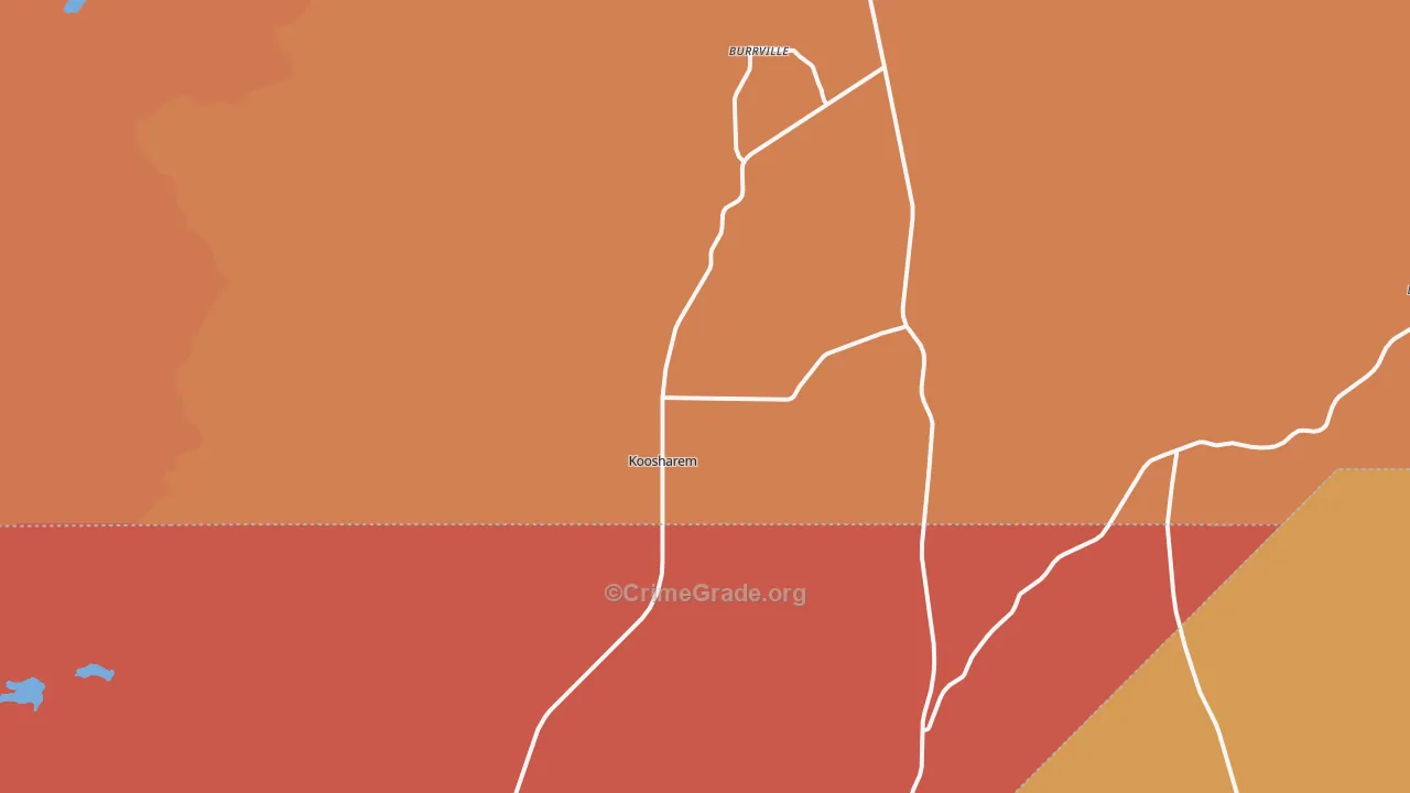Koosharem, UT Map of Robbery Rates