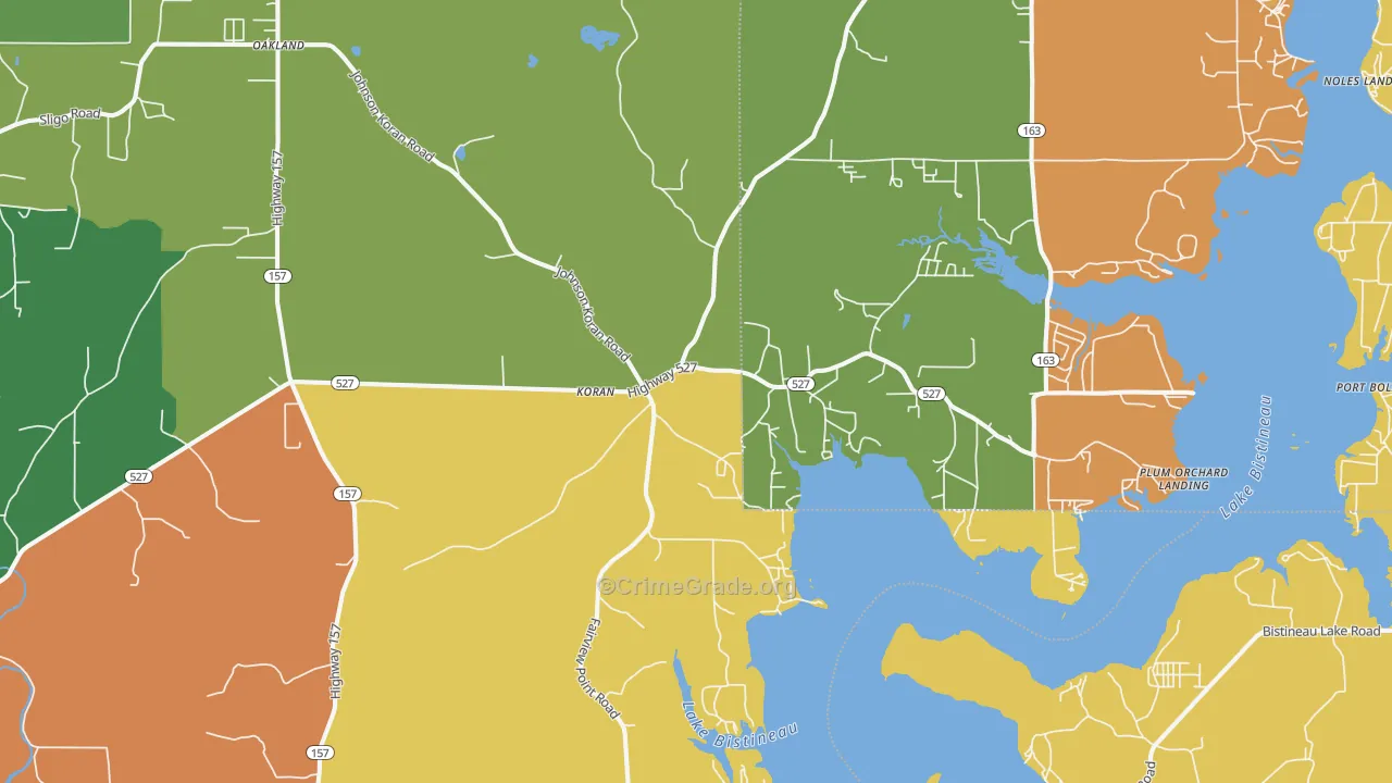 Koran, LA Map of Robbery Rates