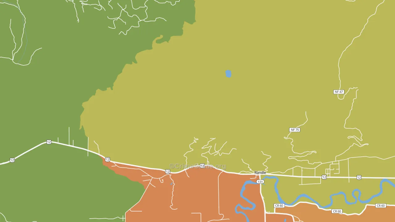 Kosmos, WA Map of Robbery Rates
