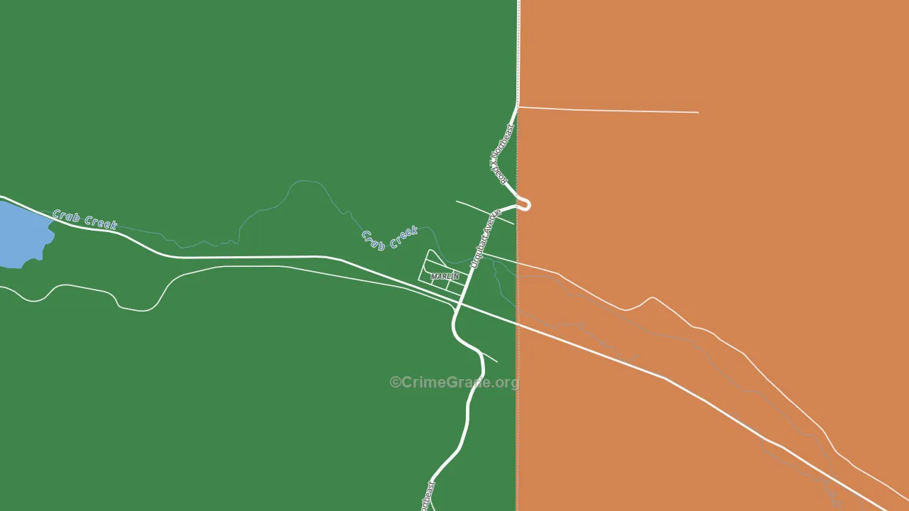 Krupp, WA Map of Robbery Rates