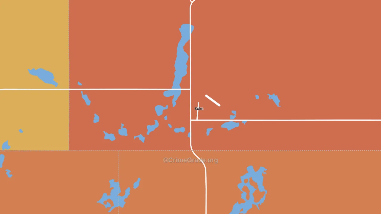 Kulm, ND Map of Robbery Rates