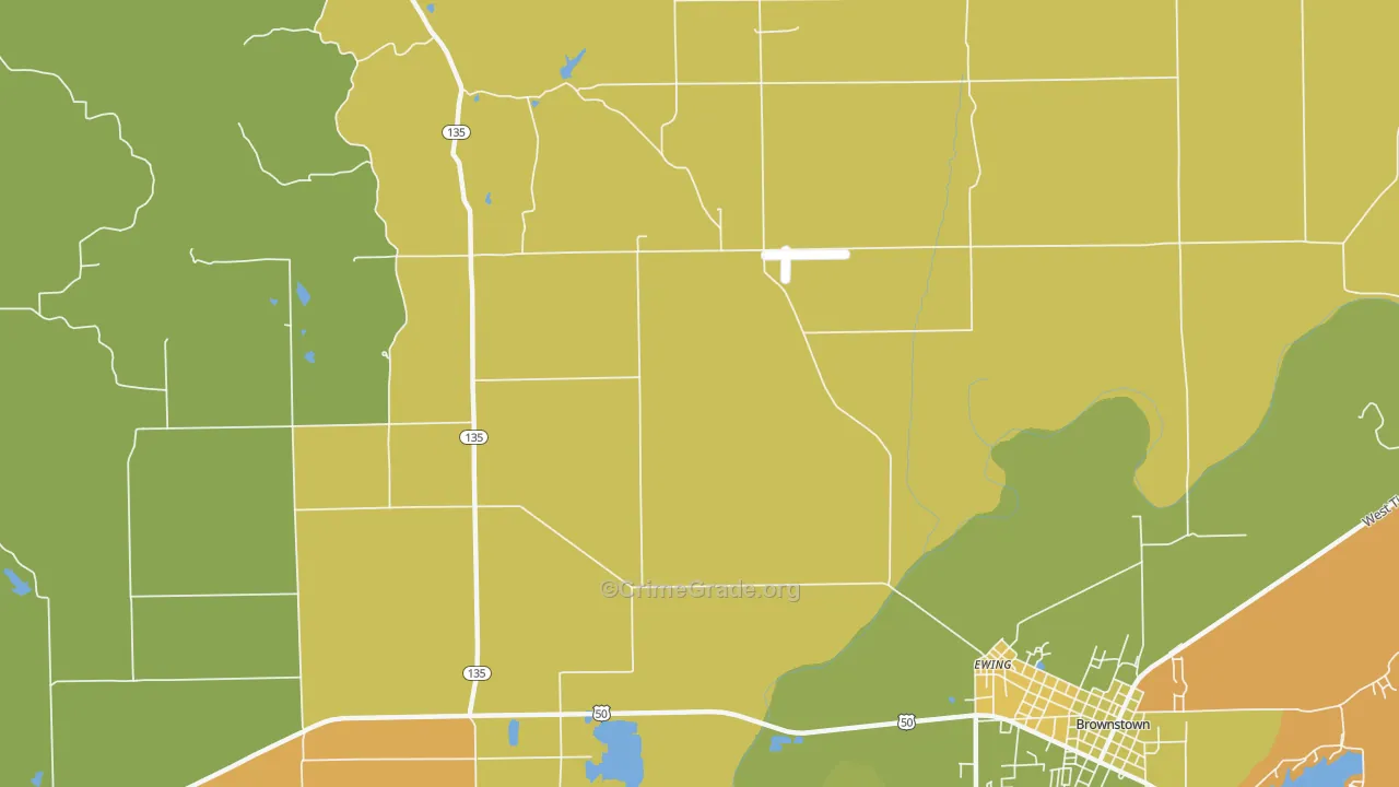 Kurtz, IN Map of Robbery Rates