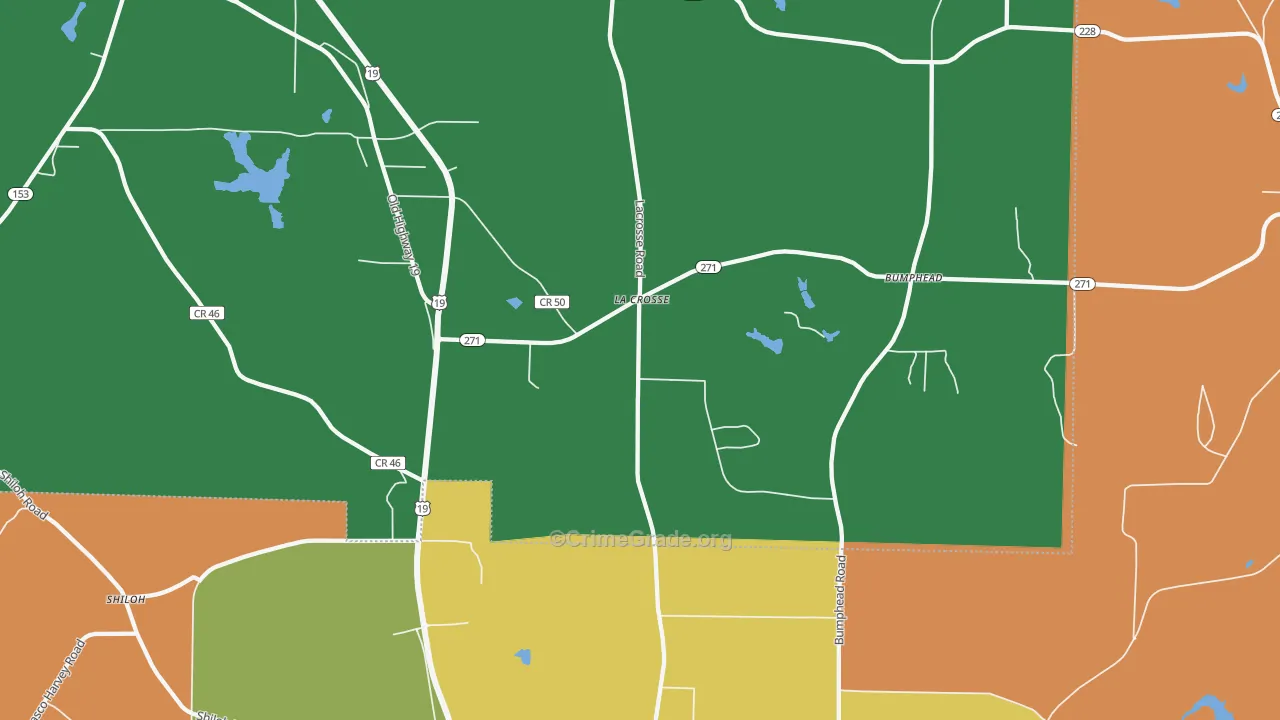 La Crosse, GA Map of Robbery Rates