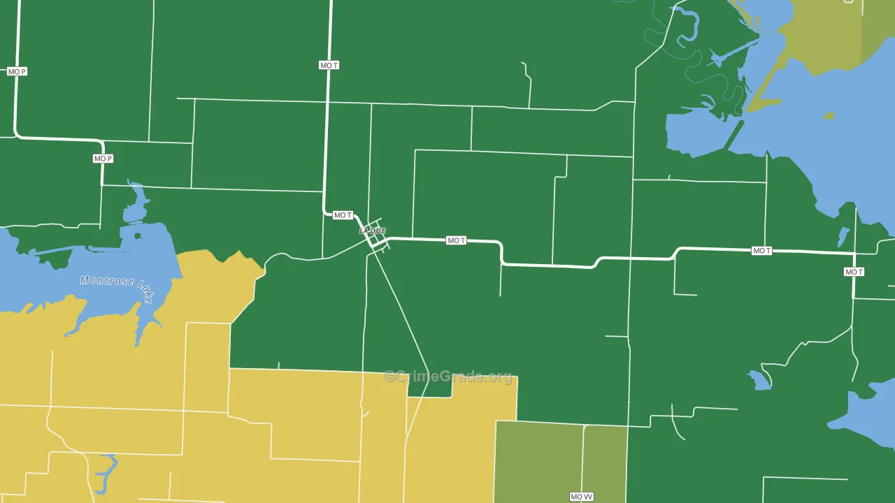 La Due, MO Map of Robbery Rates