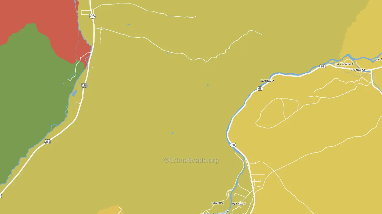La Junta, NM Map of Robbery Rates