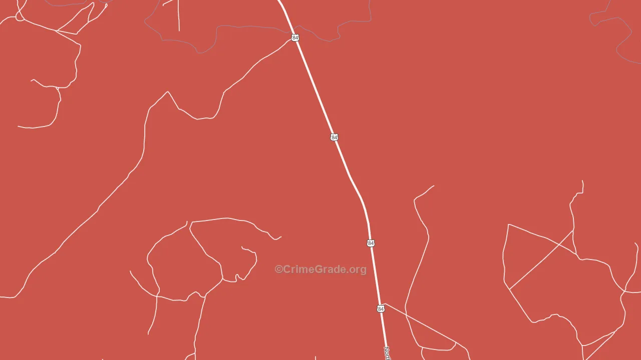 La Loma, NM Map of Robbery Rates