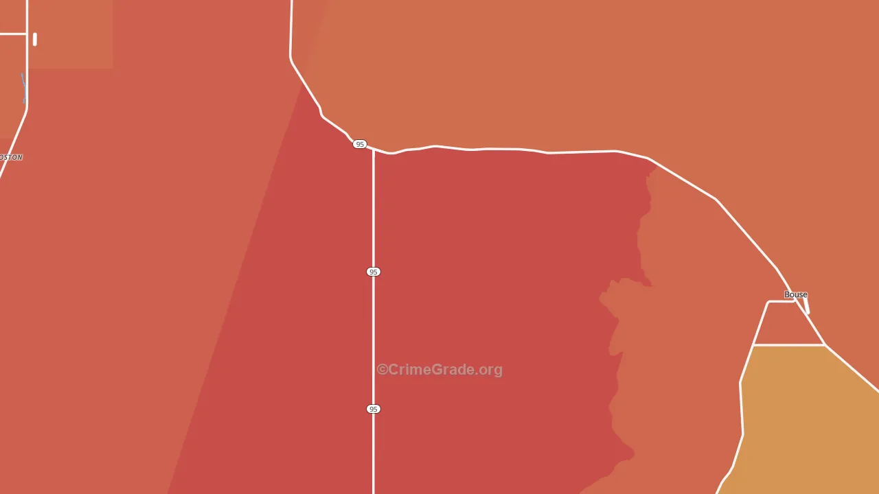 La Paz County, AZ Map of Robbery Rates