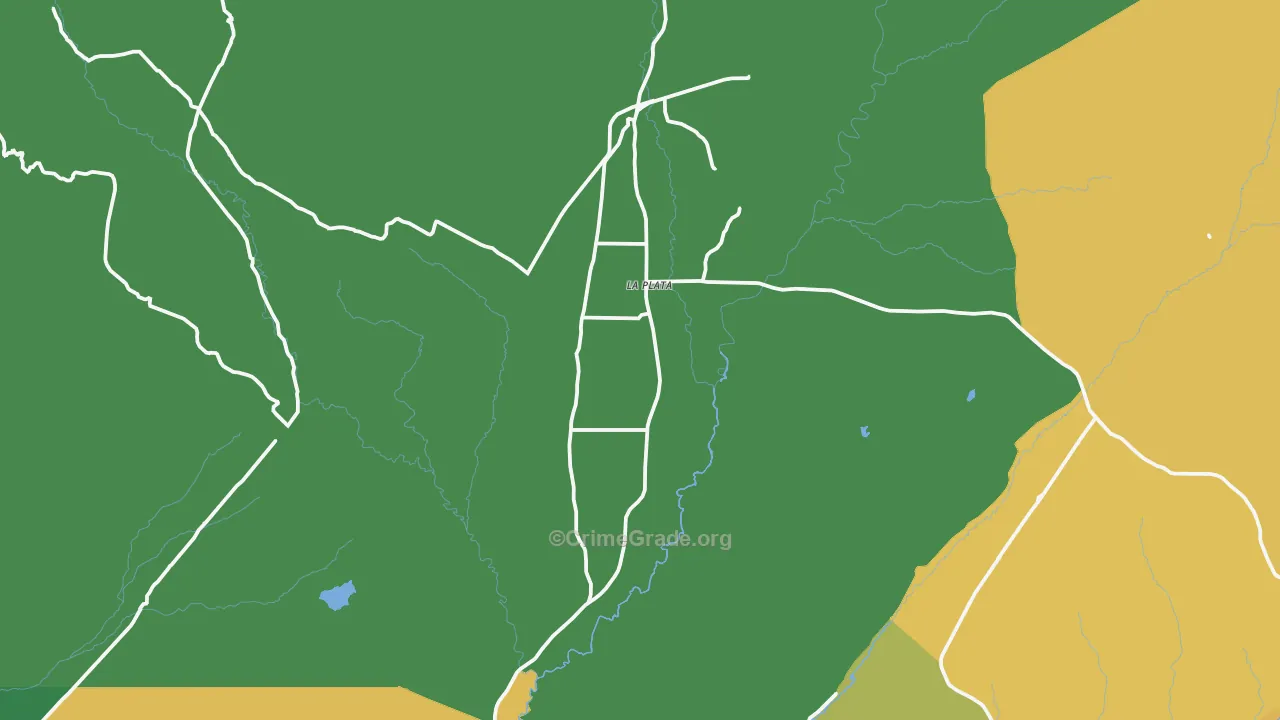 La Plata, NM Map of Robbery Rates
