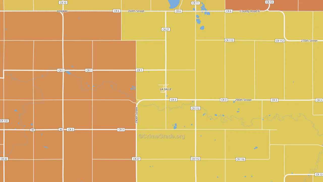 La Salle, MN Map of Robbery Rates