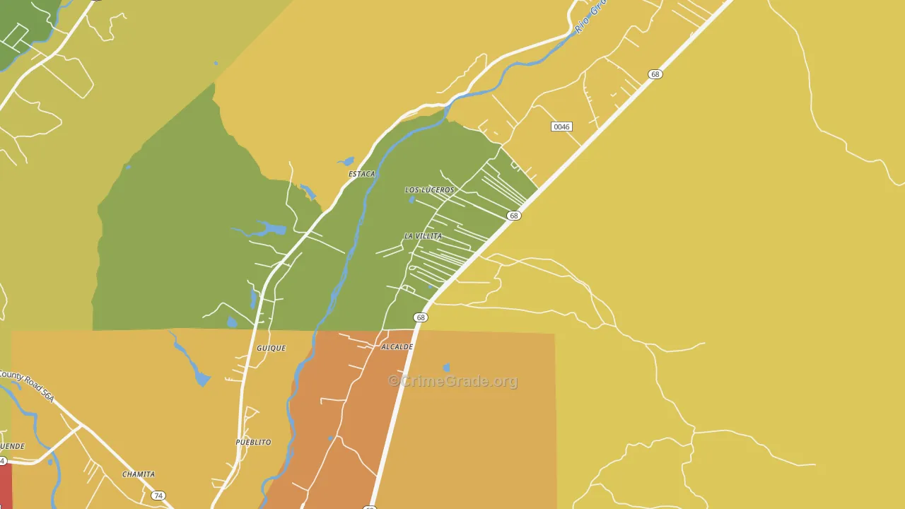 La Villita, NM Map of Robbery Rates