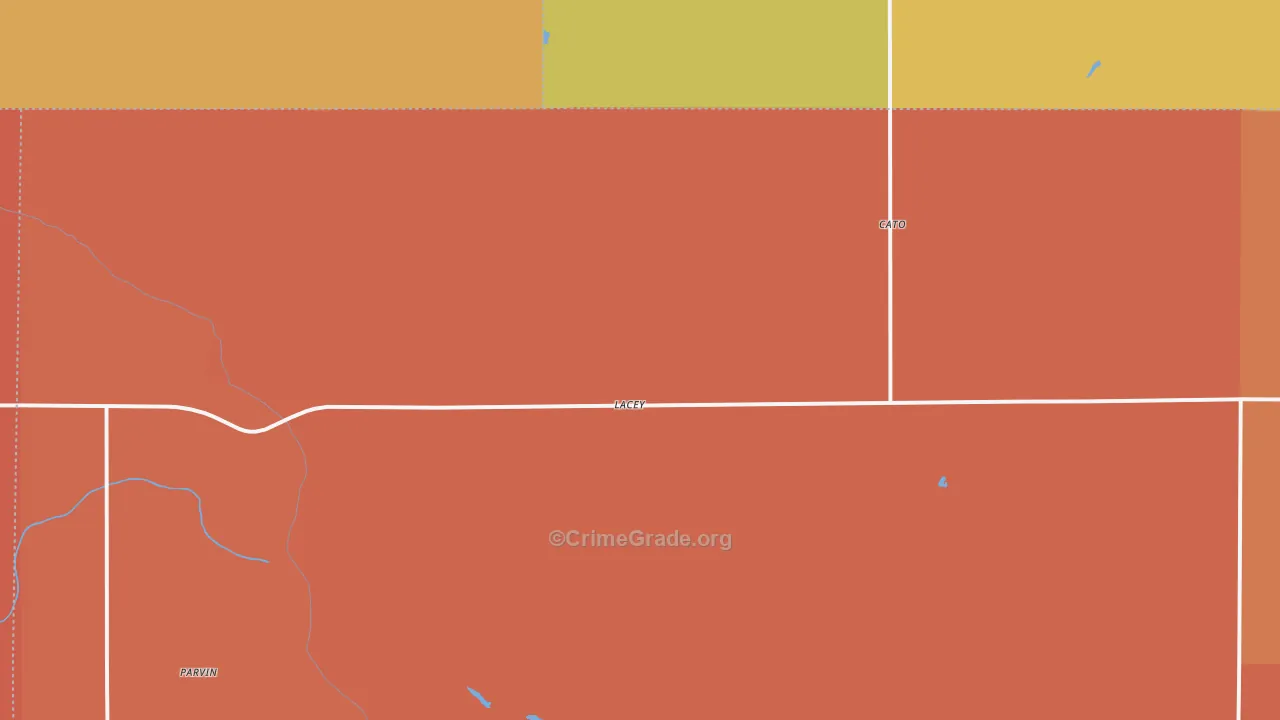Lacey, OK Map of Robbery Rates