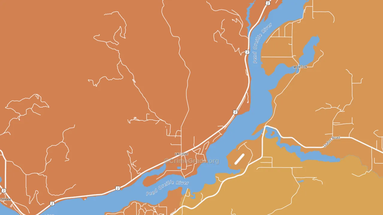 Laclede, ID Map of Robbery Rates