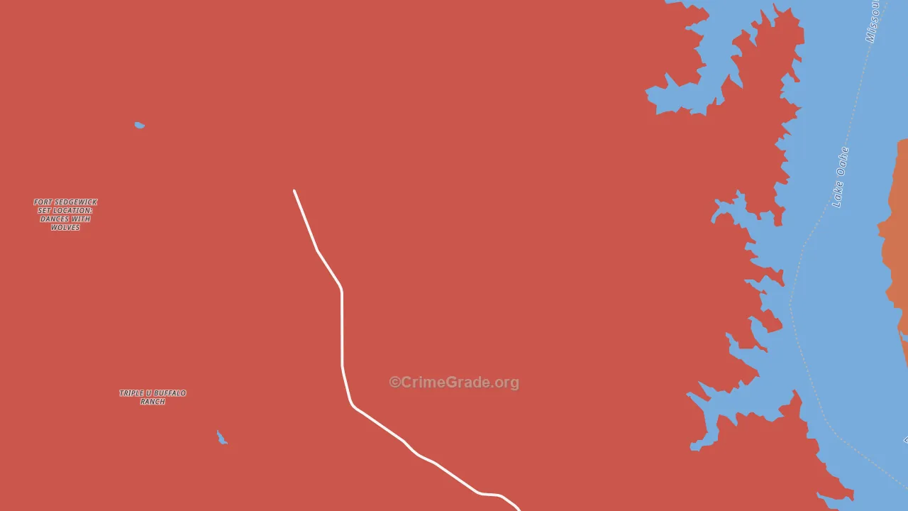Lacy, SD Map of Robbery Rates
