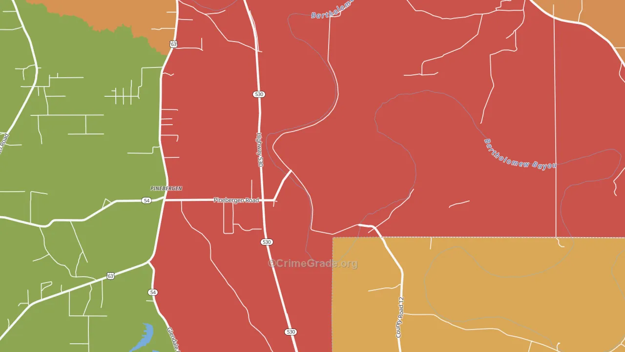Ladd, AR Map of Robbery Rates