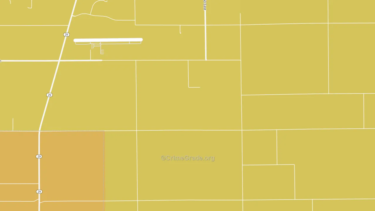 Lake Cicott, IN Map of Robbery Rates