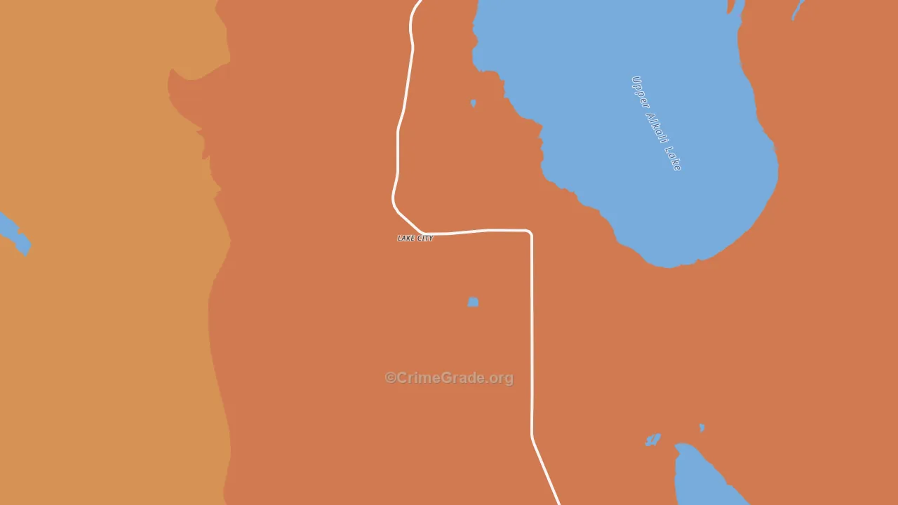 Lake City, CA Map of Robbery Rates