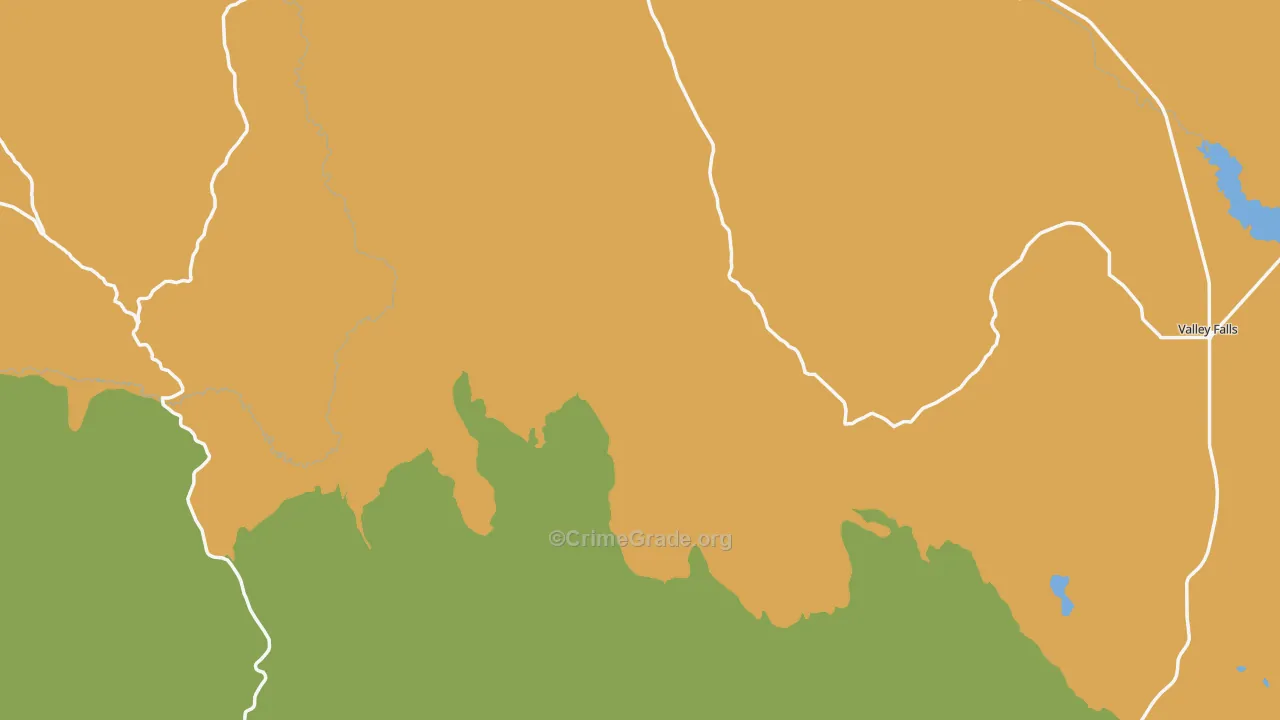 Lake County, OR Map of Robbery Rates