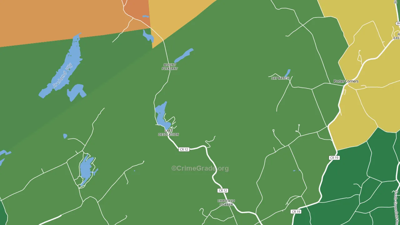 Lake Desolation, NY Map of Robbery Rates