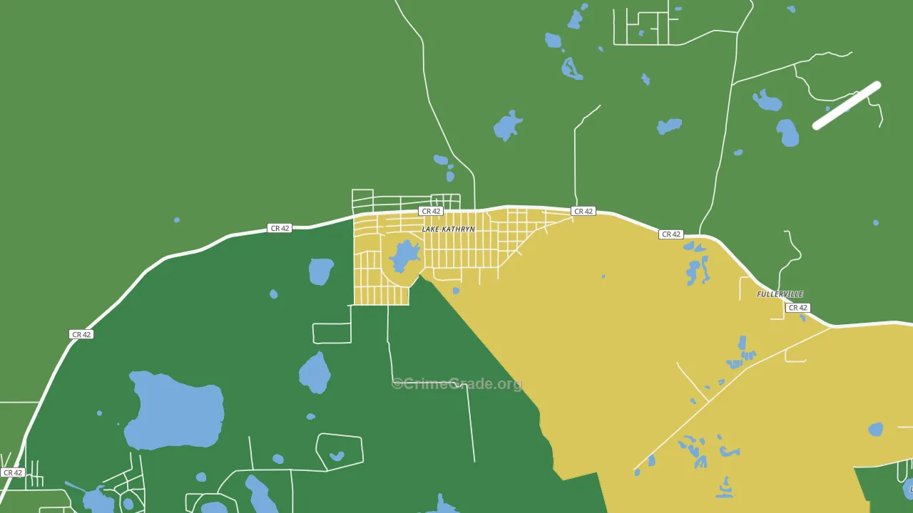 Lake Kathryn, FL Map of Robbery Rates