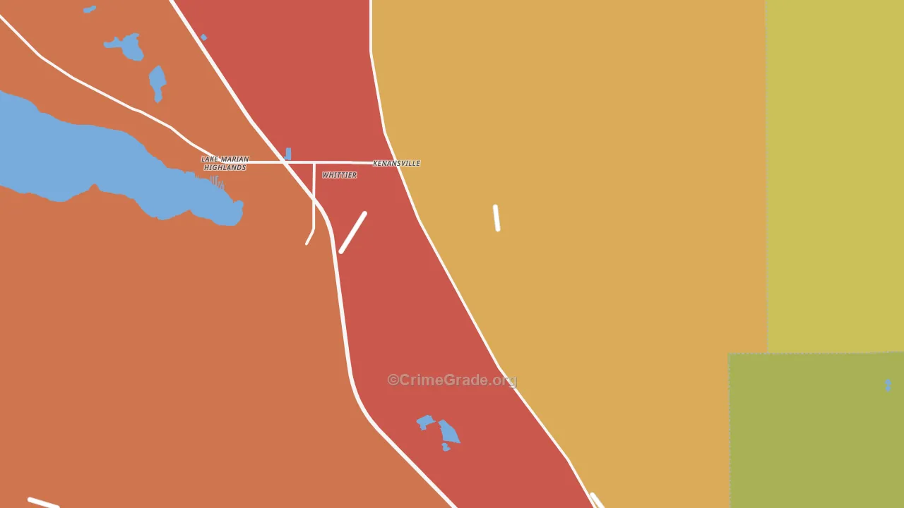 Lake Marian Highlands, FL Map of Robbery Rates