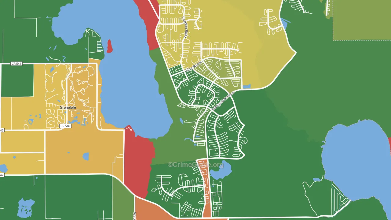 Lake Marion Village, Poinciana, FL Map of Robbery Rates