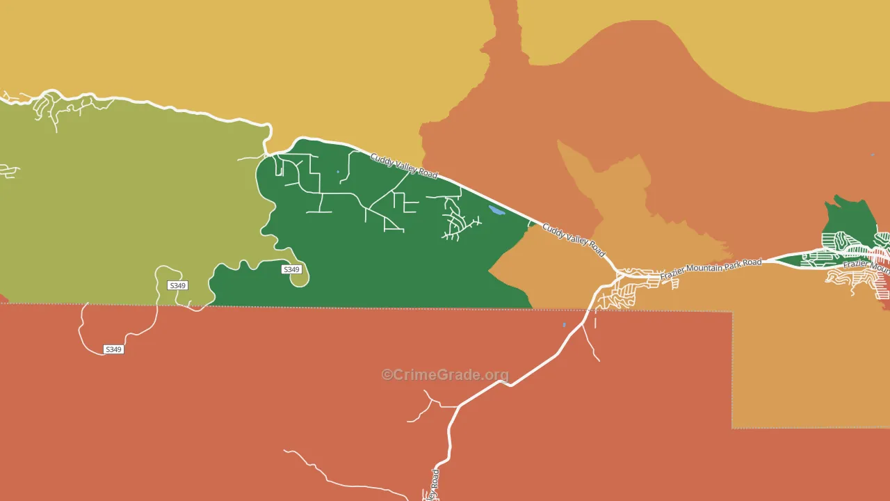 Lake of the Woods, CA Map of Robbery Rates
