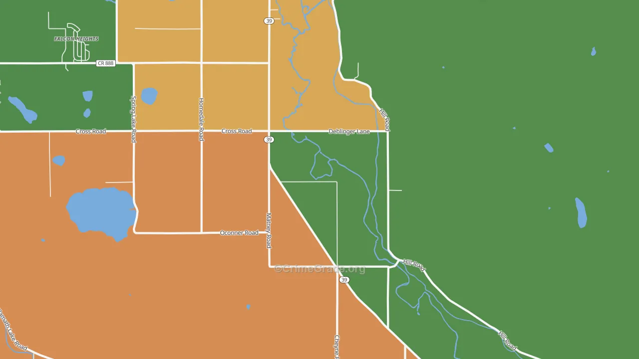 Lake of the Woods, OR Map of Robbery Rates
