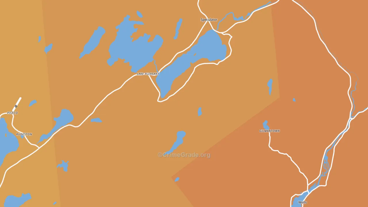 Lake Pleasant, NY Map of Robbery Rates