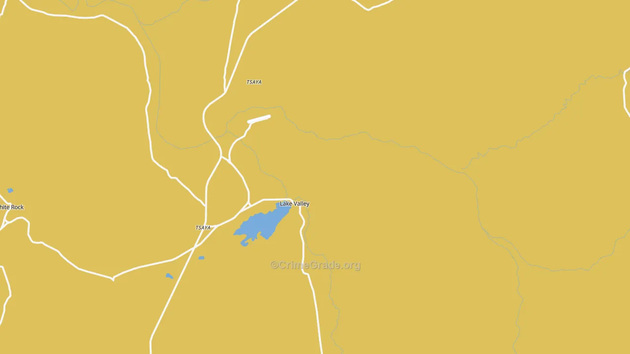 Lake Valley, NM Map of Robbery Rates
