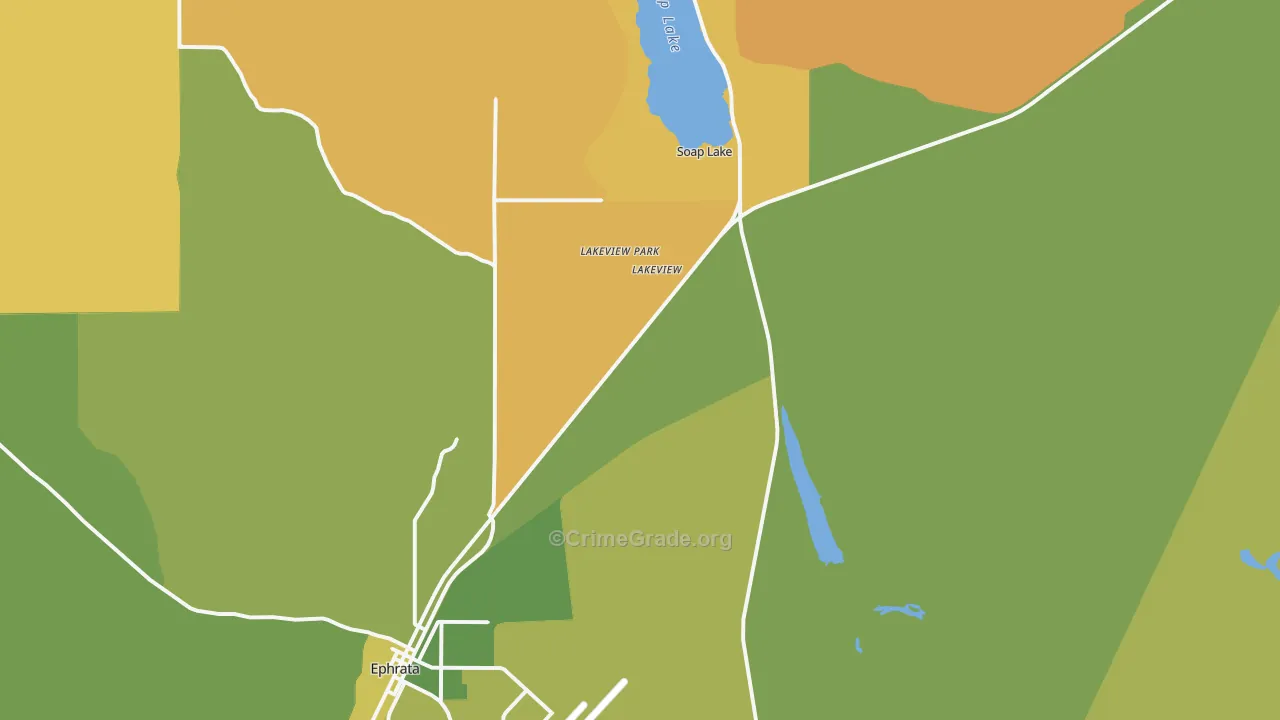 Lakeview Park, WA Map of Robbery Rates