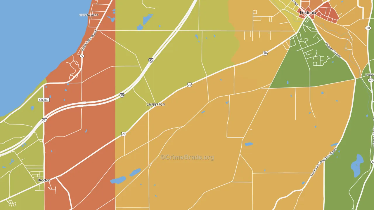 Lamberton, NY Map of Robbery Rates