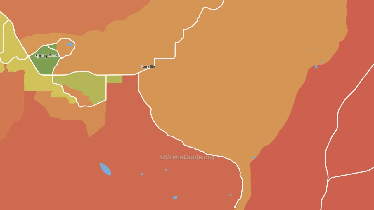 Lamoille, NV Map of Robbery Rates