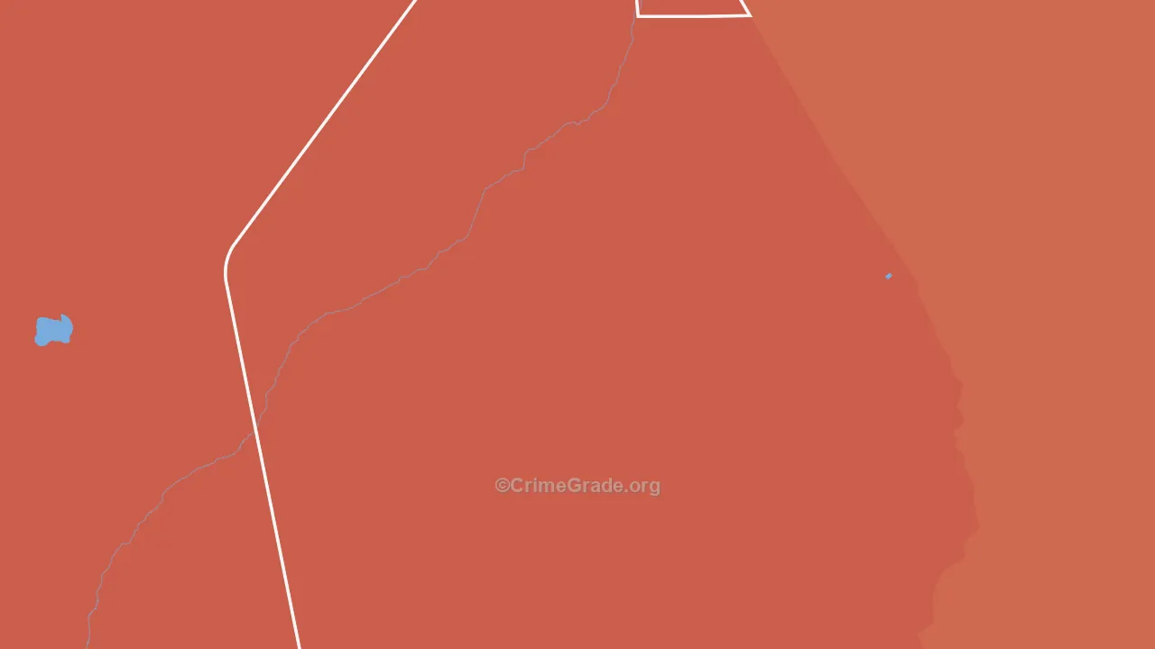Lander County, NV Map of Robbery Rates