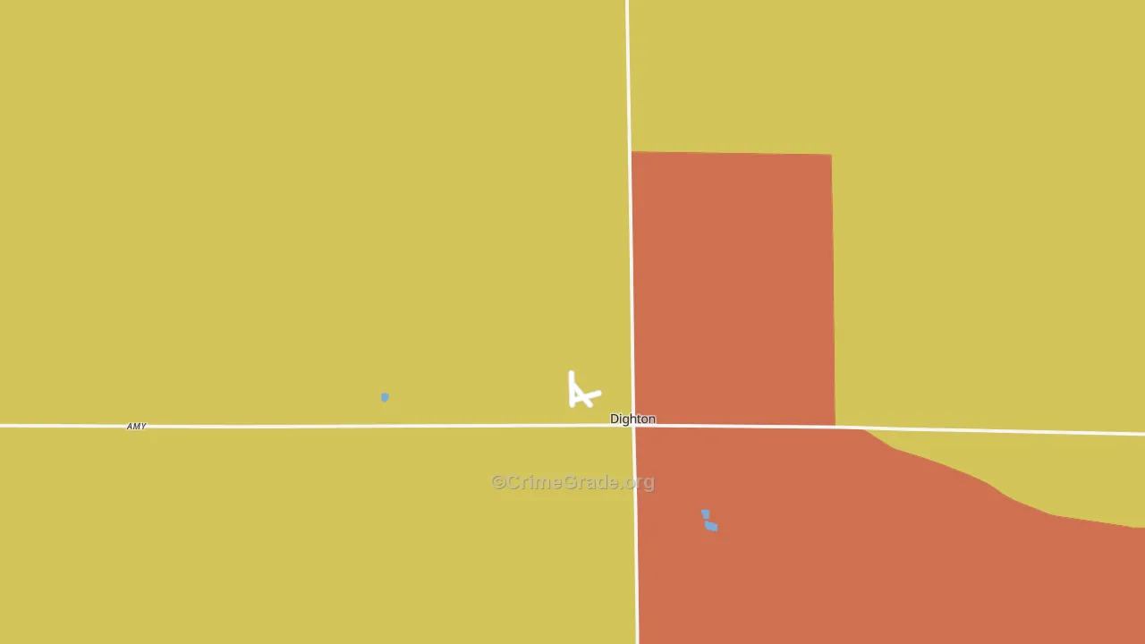 Lane County, KS Map of Robbery Rates