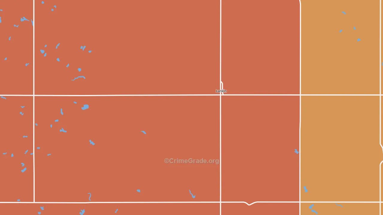 Lankin, ND Map of Robbery Rates