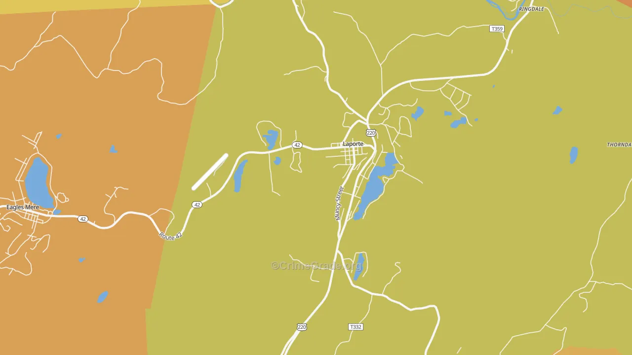 Laporte, PA Map of Robbery Rates